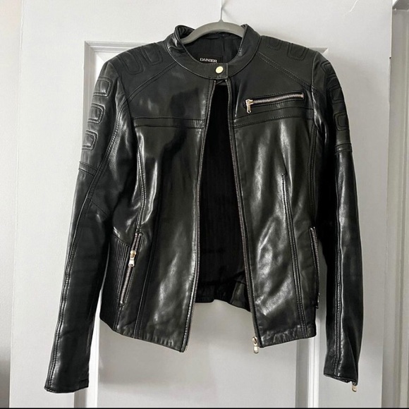DANIER leather moto biker jacket - Picture 3 of 4
